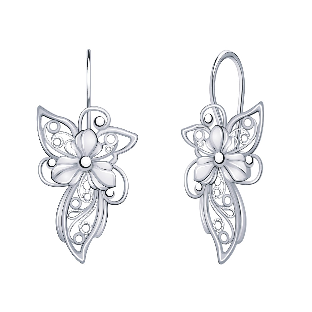 Серьги Атолл - Серебро 925 (арт. 20211-925)