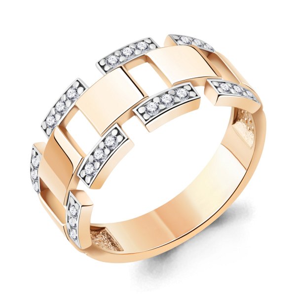 Кольцо Аквамарин - Серебро 925, Фианит (арт. 67896А.6)