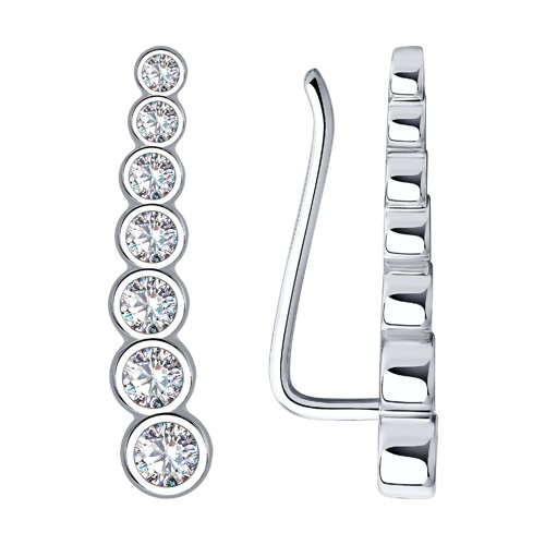 Серьги SOKOLOV - Серебро 925, Фианит (арт. 94021653)