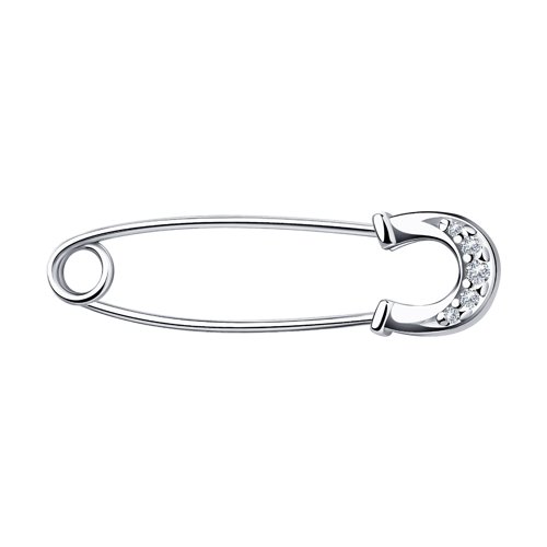 Булавка SOKOLOV - Серебро 925, Фианит (арт. 94040093)