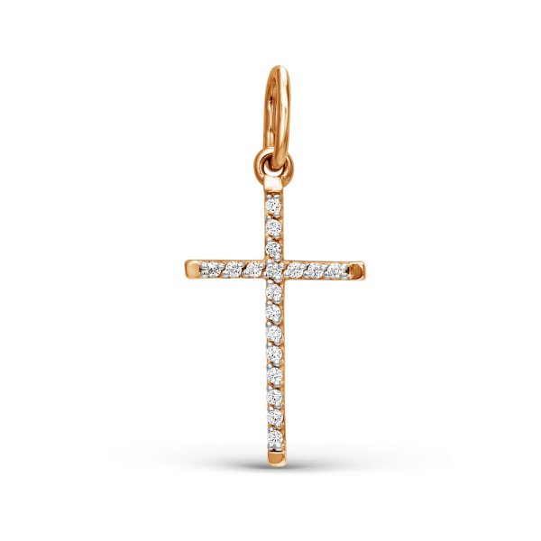 Подвеска ЮФ Династия - Золото 585, Фианит (арт. 100078-1102)