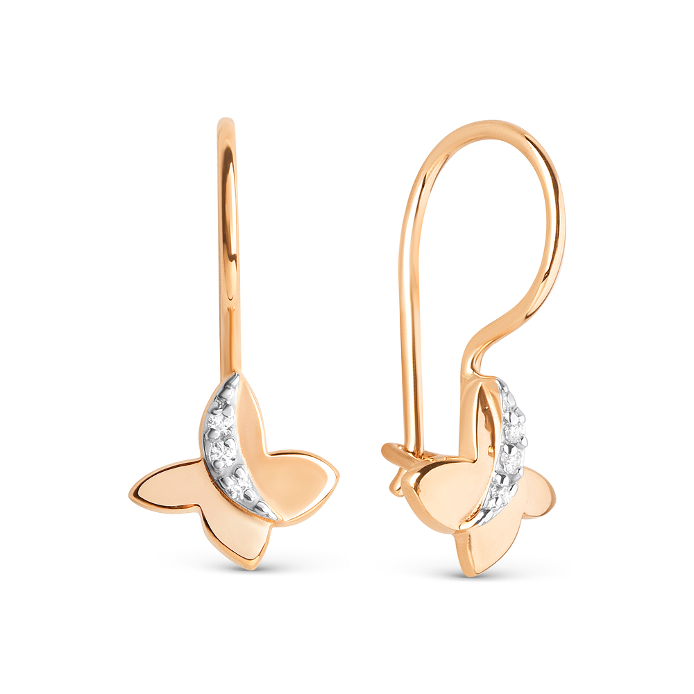 Серьги ЮФ Династия - Золото 375, Фианит (арт. 022442-5102)