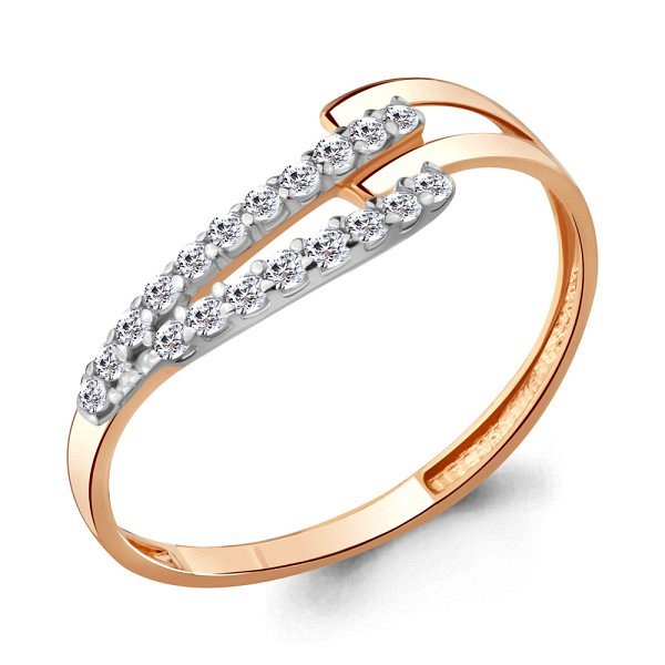 Кольцо Аквамарин - Золото 375, Фианит (арт. 61970А.8)