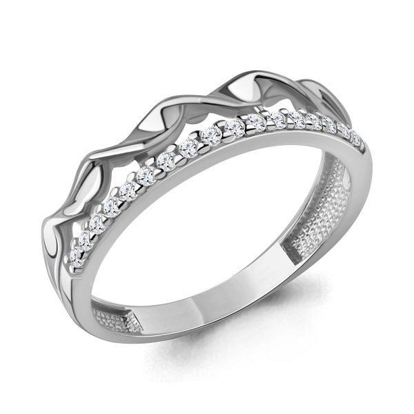 Кольцо Аквамарин - Серебро 925, Фианит (арт. 600844А.5)