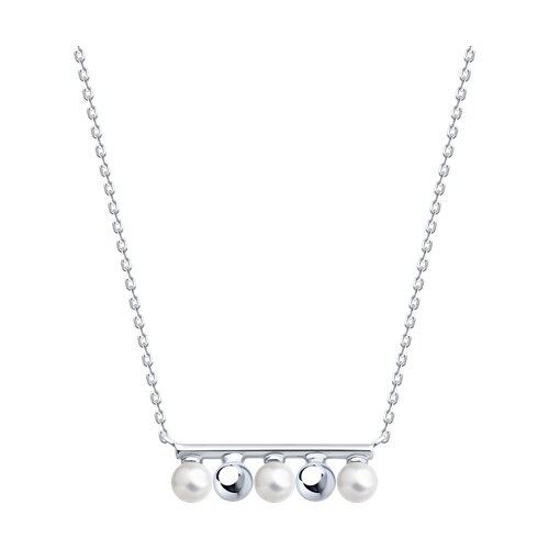 Колье Diamant - Серебро 925, Жемчуг имитация (арт. 94-170-02377-1)