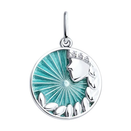Подвеска Diamant - Серебро 925, Фианит, Эмаль (арт. 94-130-02343-1)