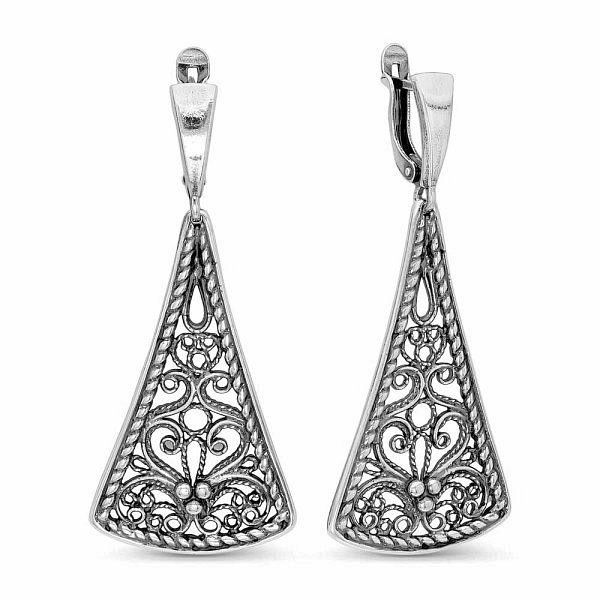 Серьги Красная пресня - Серебро 925 (арт. 3308236)