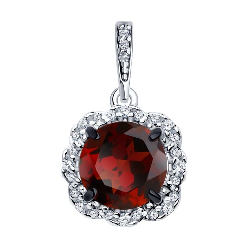 Подвеска SOKOLOV - Серебро 925, Синтетический ситалл , Фианит (арт. 92030759)