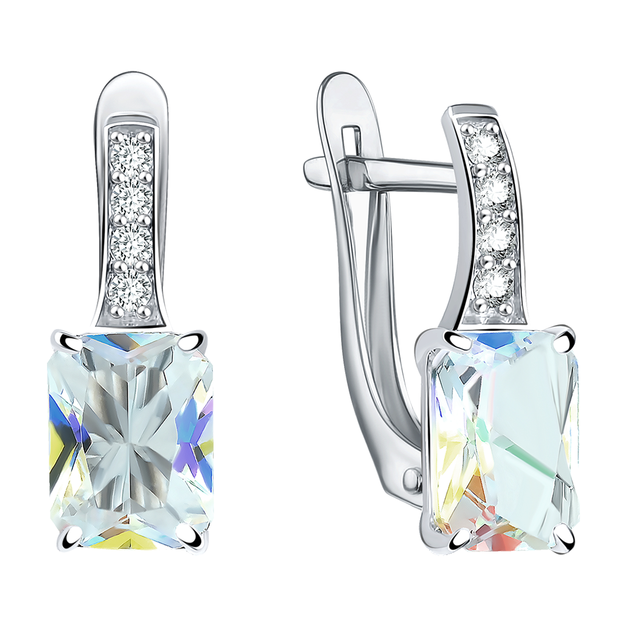 Серьги Talant - Серебро 925, Синтетический кварц , Фианит (арт. 10-72-000Х-25935)