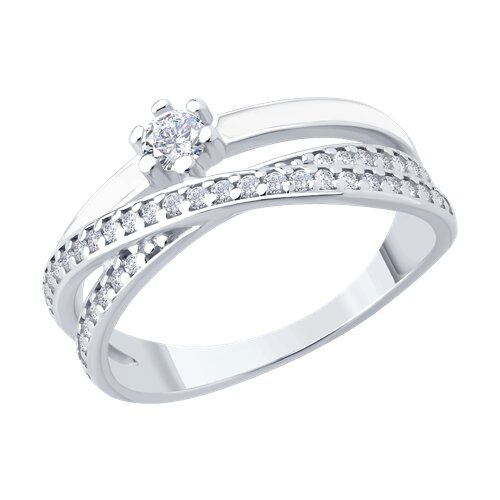 Кольцо SOKOLOV - Серебро 925, Фианит, Эмаль (арт. 94014470)