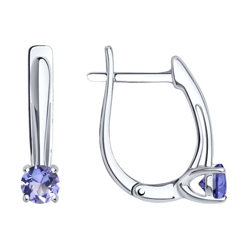 Серьги SOKOLOV - Серебро 925, Танзанит (арт. 92025273)