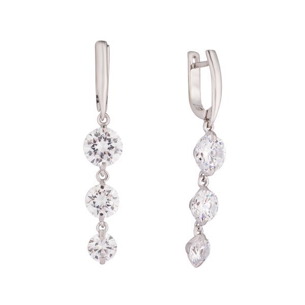 Серьги Мастер Клио - Серебро 925, Фианит (арт. 22С0081С)