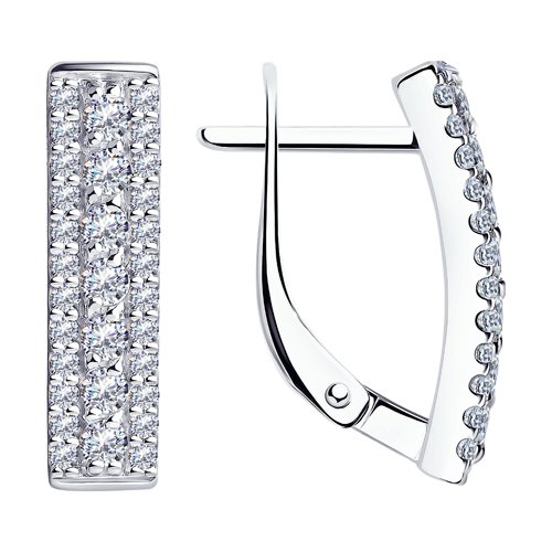 Серьги SOKOLOV - Серебро 925, Фианит (арт. 94021365)