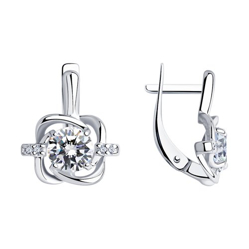 Серьги SOKOLOV - Серебро 925, Фианит (арт. 94023004)