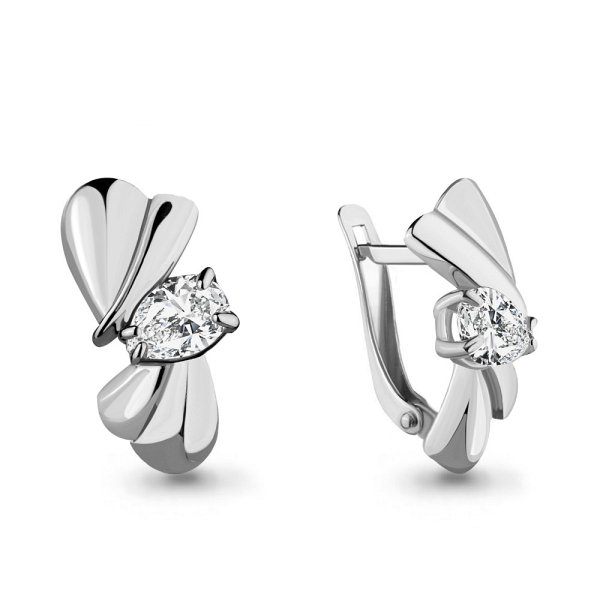 Серьги Аквамарин - Серебро 925, Swarovski (арт. 44895.5)