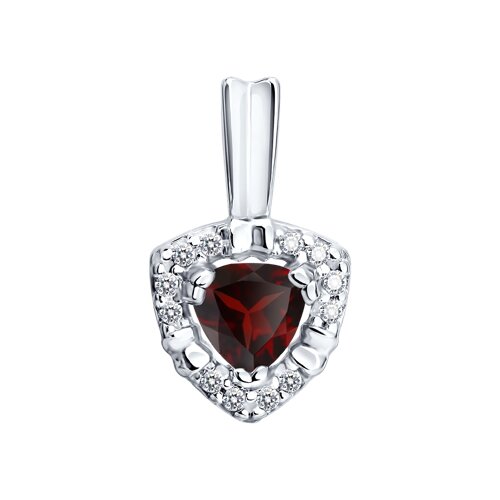 Подвеска SOKOLOV - Серебро 925, Гранат, Фианит (арт. 92030894)