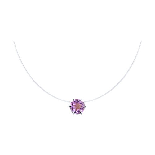 Колье SOKOLOV - Серебро 925, Синтетический аметист (арт. 92070071)