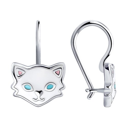 Серьги Diamant - Серебро 925, Эмаль (арт. 94-120-00654-1)