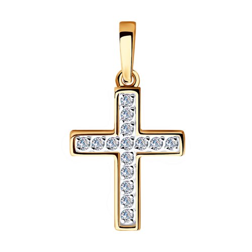 Подвеска SOKOLOV - Золото 585, Фианит (арт. 035850)