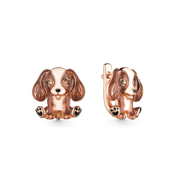 Серьги Мириада - Серебро 925, Фианит, Эмаль (арт. 901022202)