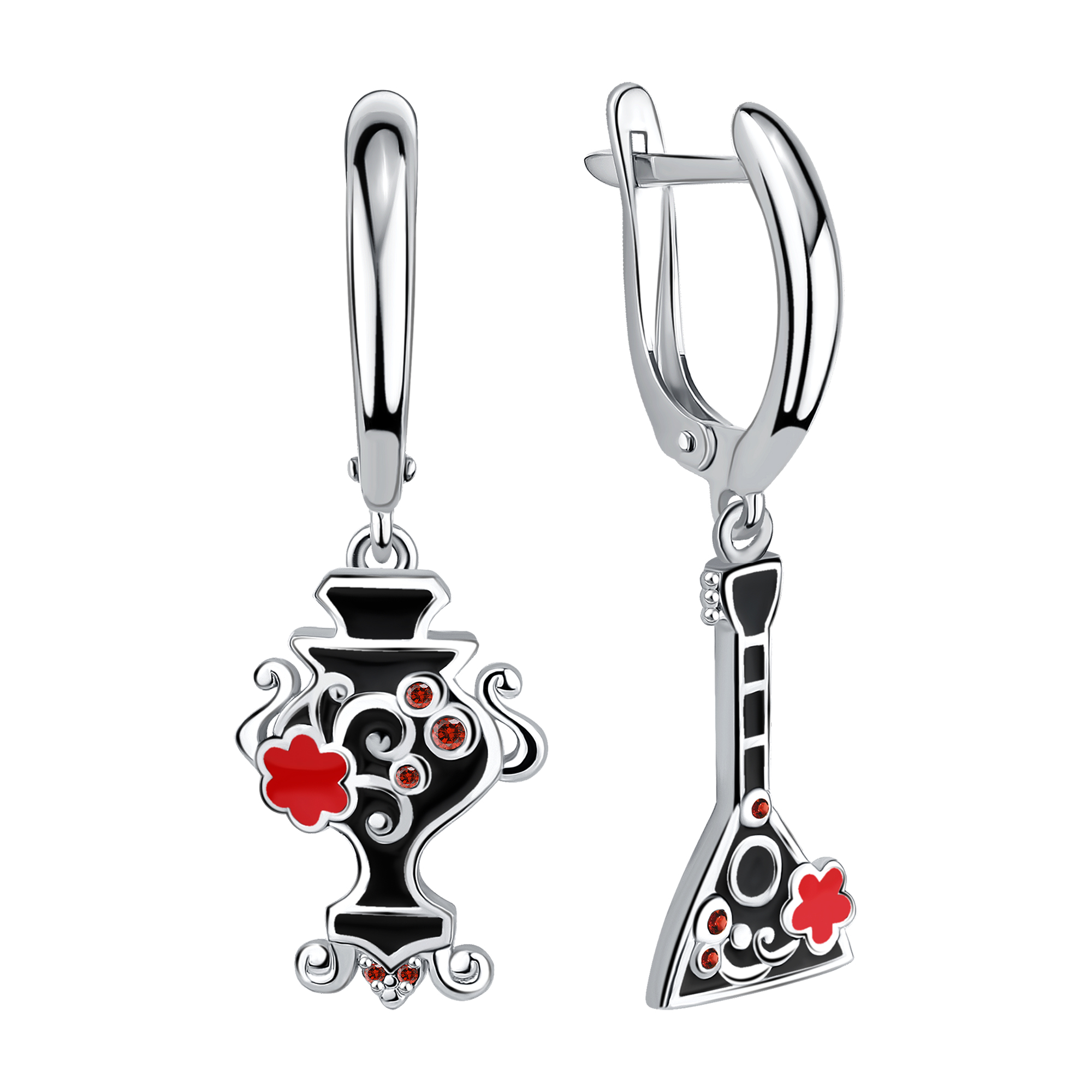 Серьги Talant - Серебро 925, Фианит, Эмаль (арт. 14-79-000W-17374)