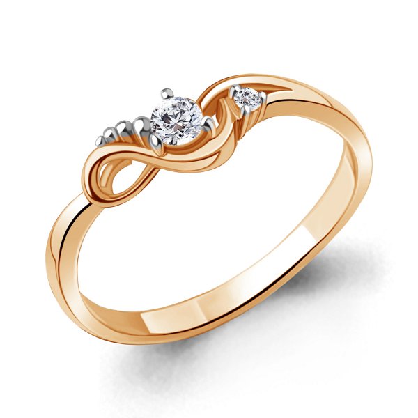 Кольцо Аквамарин - Золото 375, Фианит (арт. 67420.8)