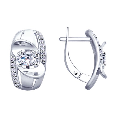 Серьги SOKOLOV - Серебро 925, Фианит (арт. 94022982)