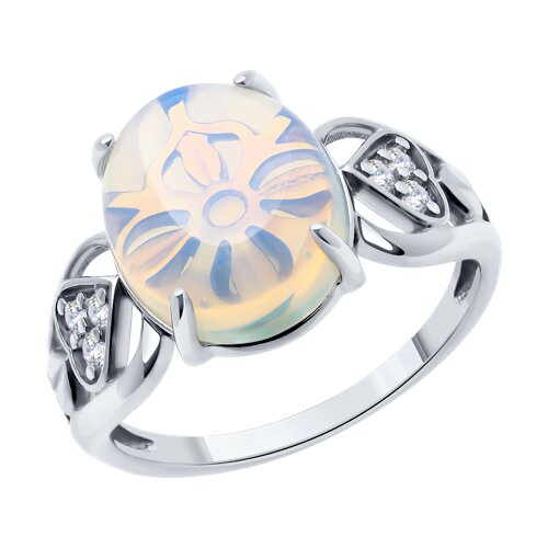 Кольцо Diamant - Серебро 925, Опалит, Фианит (арт. 94-310-01836-1)