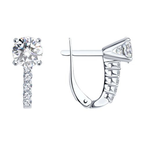 Серьги SOKOLOV - Серебро 925, Фианит (арт. 94020082)
