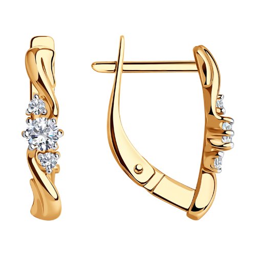 Серьги SOKOLOV - Золото 585, Фианит (арт. 028872)