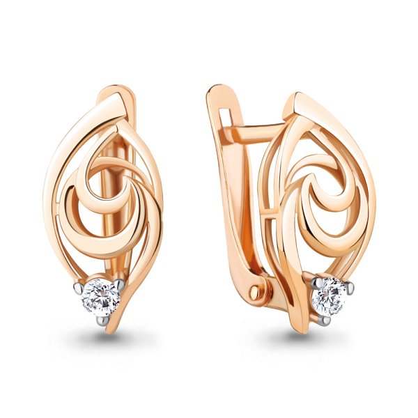 Серьги Аквамарин - Серебро 925, Фианит (арт. 49234А.6)