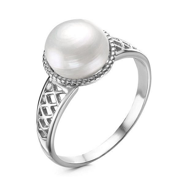Кольцо Красная пресня - Серебро 925, Жемчуг культивированный (арт. 23310476Д)