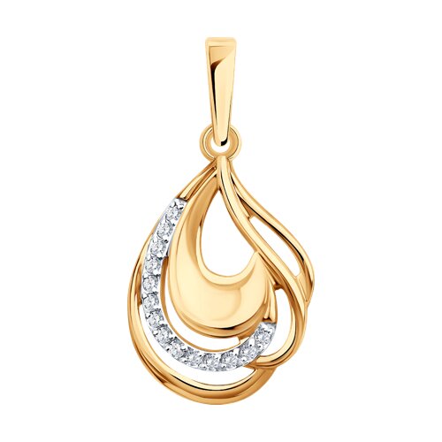 Подвеска SOKOLOV - Золото 585, Фианит (арт. 036713)