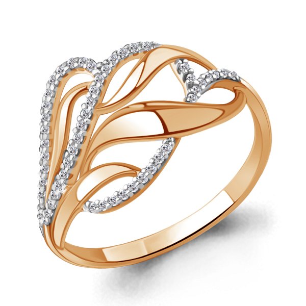 Кольцо Аквамарин - Серебро 925, Фианит (арт. 63562А.6)