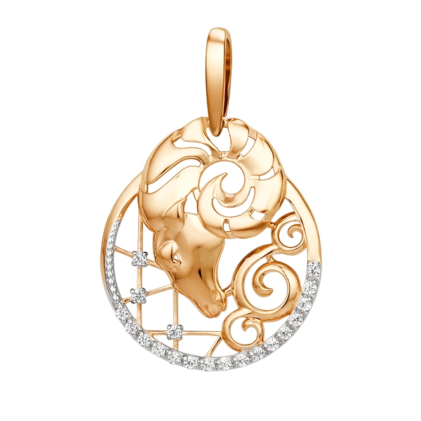 Подвеска ЮФ Династия - Золото 375, Фианит (арт. 101098-5102)