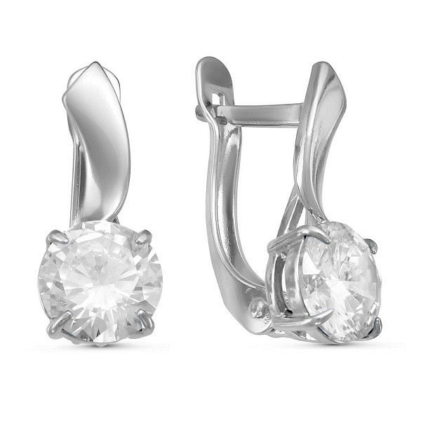 Серьги Красная пресня - Серебро 925, Фианит (арт. 33810328Д)