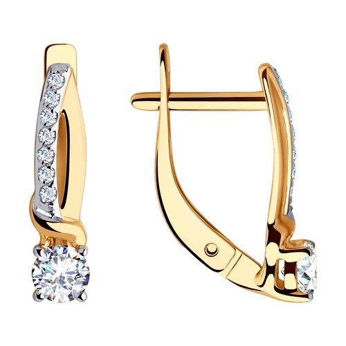 Серьги SOKOLOV - Золото 585, Фианит (арт. 028197)