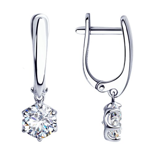 Серьги Diamant - Серебро 925, Фианит (арт. 94-121-01640-1)