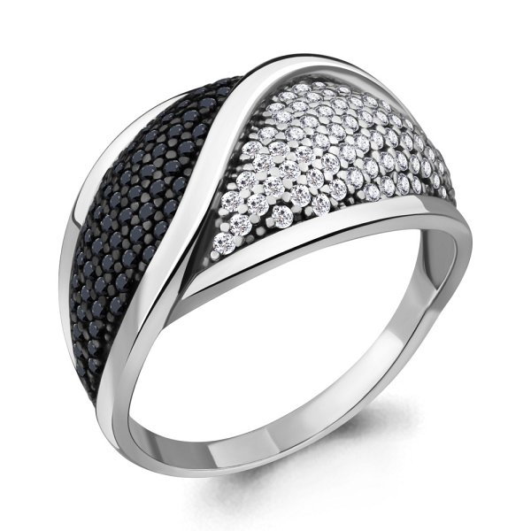 Кольцо Аквамарин - Серебро 925, Фианит (арт. 68957АЧ.5)