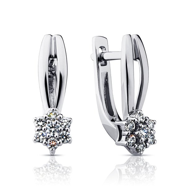 Серьги Platinum Lab. - Платина 950 (арт. ПС-205-02)