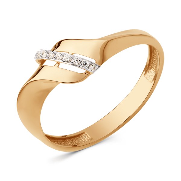 Кольцо ЮФ Династия - Золото 585, Фианит (арт. 033721-1102)
