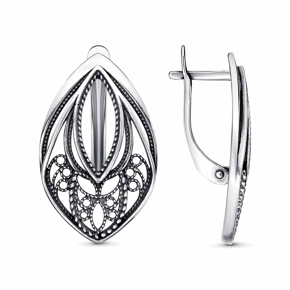 Серьги Красная пресня - Серебро 925 (арт. 33016406)