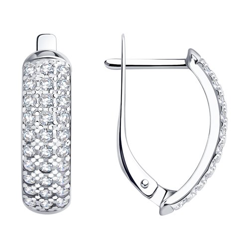 Серьги SOKOLOV - Серебро 925, Фианит (арт. 94020058)