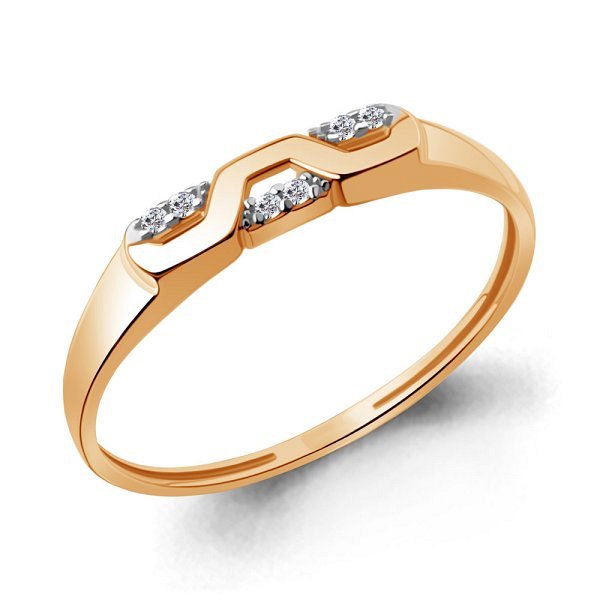 Кольцо Аквамарин - Золото 375, Фианит (арт. 600705А.8)