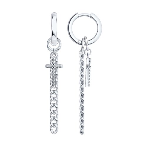 Серьги SOKOLOV - Серебро 925, Фианит (арт. 94027713)