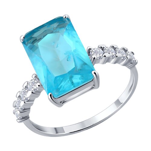 Кольцо SOKOLOV - Серебро 925, Кварц, Фианит (арт. 94015008)