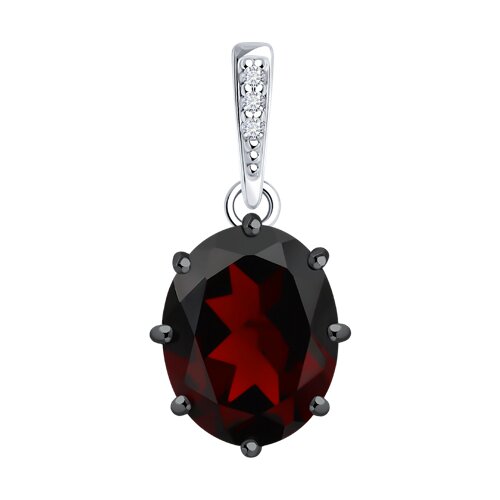 Подвеска Diamant - Серебро 925, Гранат, Фианит (арт. 94-330-02054-2)