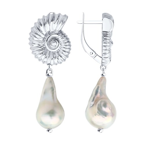 Серьги Diamant - Серебро 925, Жемчуг культивированный (арт. 94-321-00018-1)