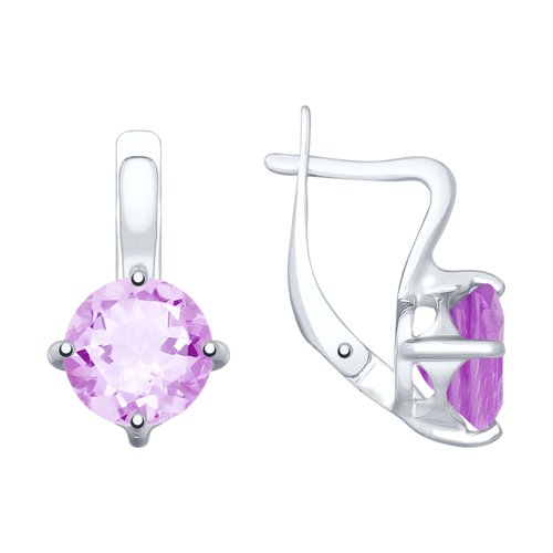 Серьги SOKOLOV - Серебро 925, Аметист (арт. 92022037)