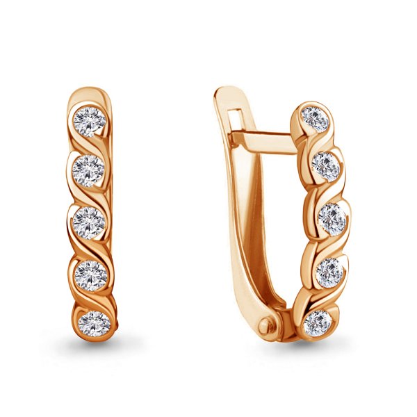 Серьги Аквамарин - Серебро 925, Фианит (арт. 49251А.6)